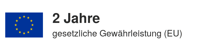 2 Jahre gesetzliche Gew&auml;hrleistung &ndash; mehr erfahren