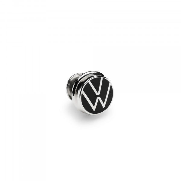 VW Ansteck Pin Silber Schwarz 000087000T Ansteckpin Anstecknadel Logo Emblem 