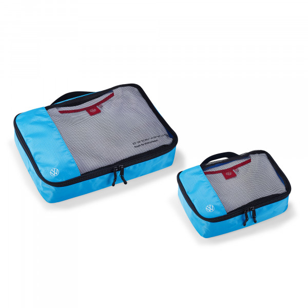 VW Packtaschen Set 2-teilig Blau 000087308A Tasche Organisieren Reiseutensilien Volkswagen Original
