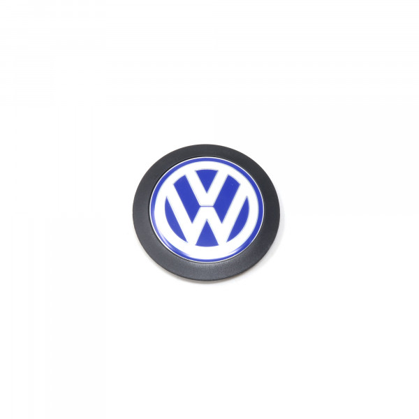 Original VW Emblem für Motorabdeckung 038103940F Logo Abdeckung Blau Weiß 90mm Zeichen Motorraum