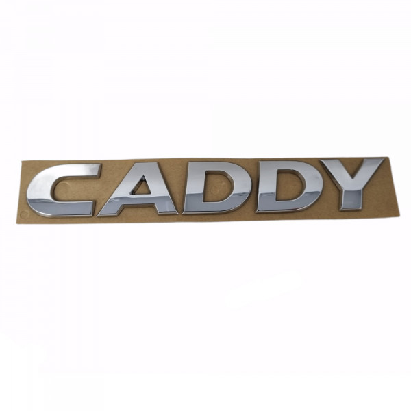 VW Caddy Schriftzug Silber Emblem Logo Heckklappe Hinten 2K5853687 739
