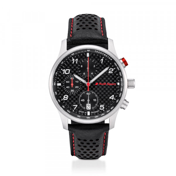 Audi Sport Chronograph Carbon Schwarz 3101900500 Armbanduhr Uhr Watch Original