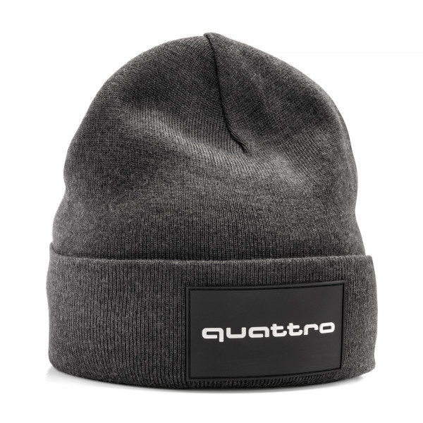 Audi quattro Strickmütze 3132002800 Grau Mütze Beanie Original