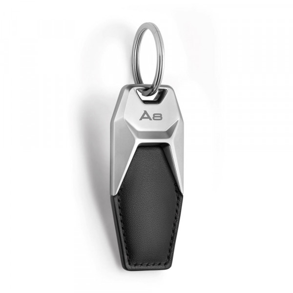 Audi Leder Schlüsselanhänger A8 3181900608 Keyring Anhänger Rindsleder Original