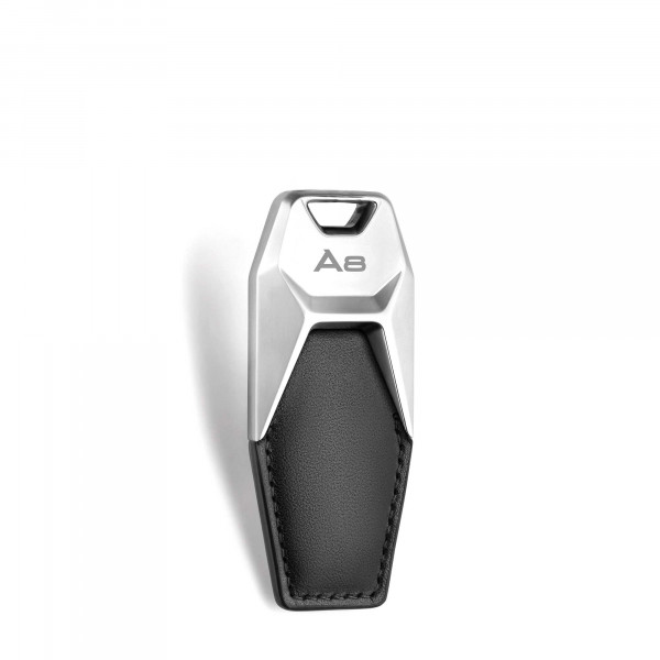 Audi Leder Schlüsselanhänger A8 3181900608 Keyring Anhänger Rindsleder Original