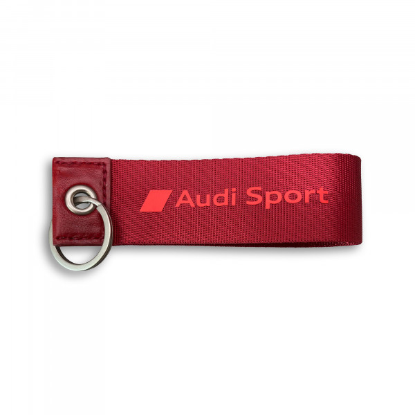 Audi Sport Schlüsselanhänger Rot 3182000300 Schlaufenform Key Ring Anhänger Original