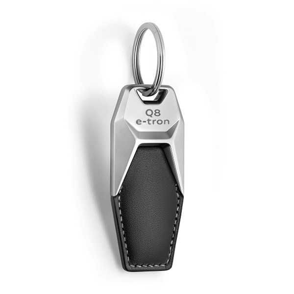 Audi Leder Schlüsselanhänger Q8 e-tron Keyring Anhänger Rindsleder Original 382300100