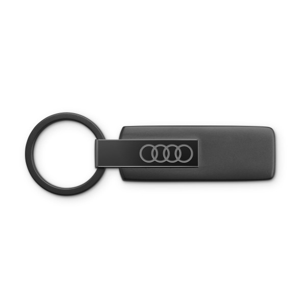 Audi Schlüsselanhänger Edelstahl schwarz Key Ring 3182501810