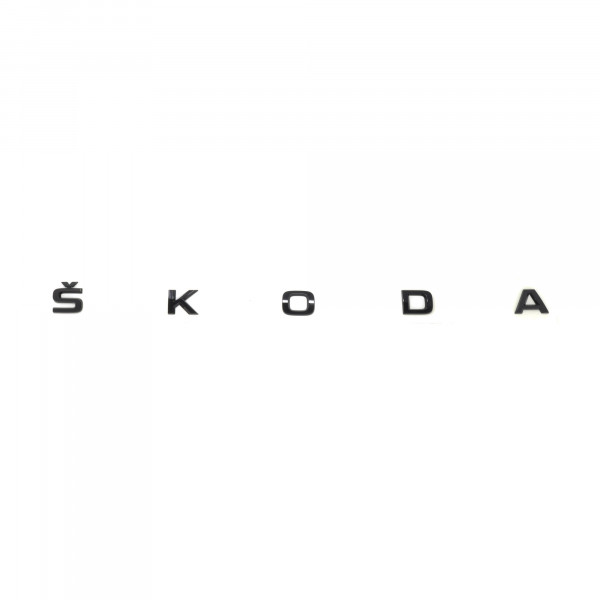 Skoda Schriftzug Schwarz Kamiq Scala Emblem Logo Heckklappe 658853687D 041 hinten