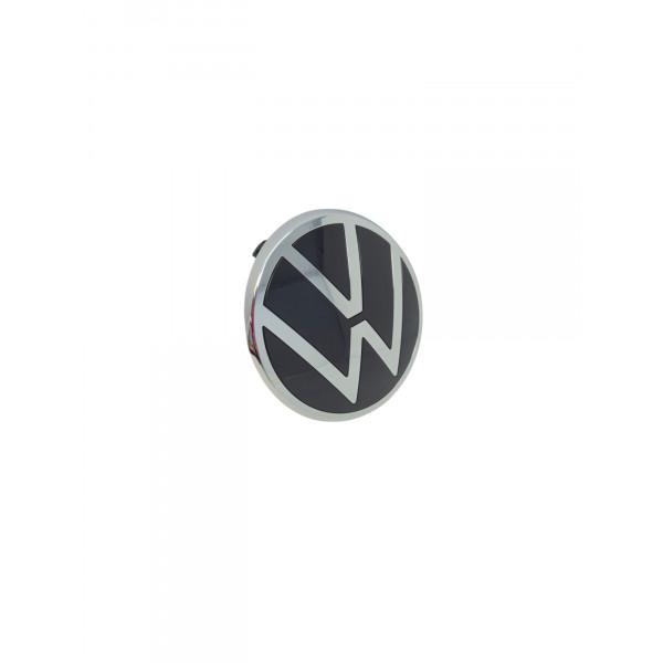 VW Emblem Kühlergrill vorn Logo Zeichen Chrom Schwarz 5H0853601D DPJ