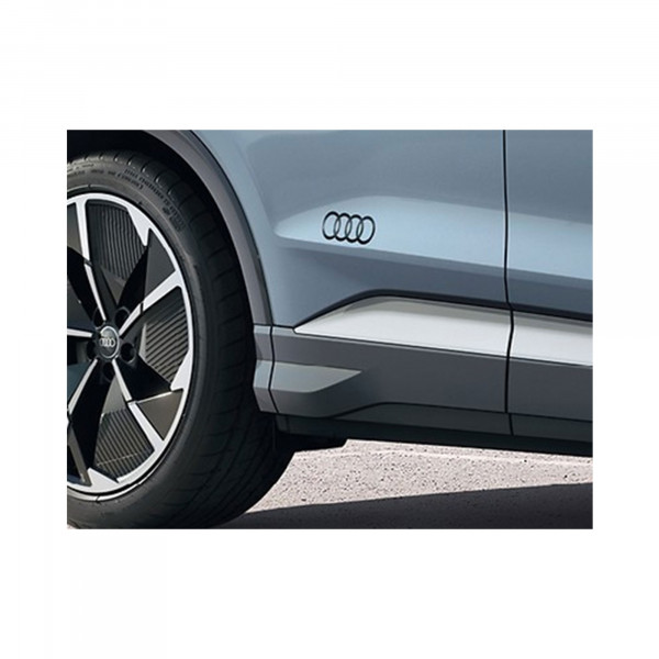 Original Audi Q4 e-tron Sportback Dekorfolien Audi Ringe Schwarz glänzend 89A064317 Y9B Brillantschwarz