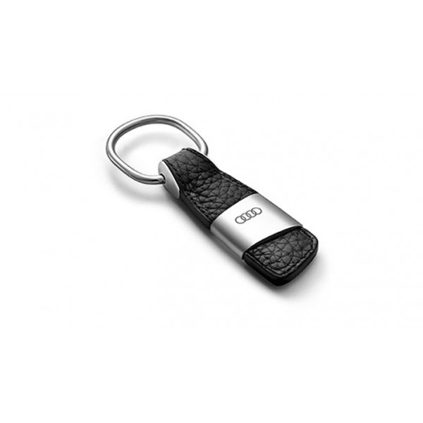 Audi Ringe Leder Schlüsselanhänger Rindsleder Key Ring 3181400200 Original