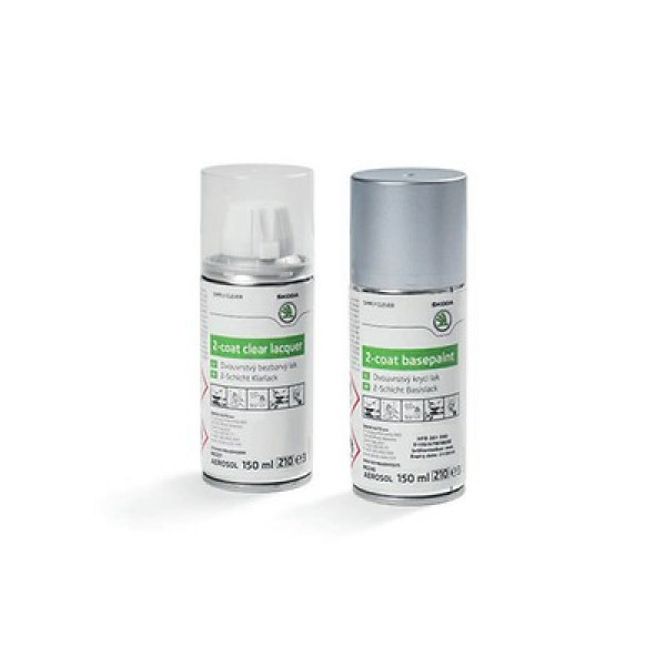 Skoda Lackspray Set A7W Brillant Silber Metallic HFB381090