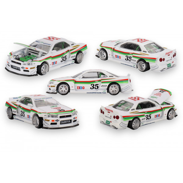 Nissan Skyline GT-R (R34) TAMIYA x KAIDO HOUSE "The GRASSHOPPER" V1 1999 1:64 Mini GT Plan B KHMG167