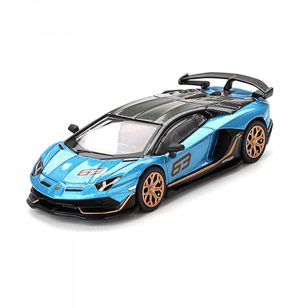 Lamborghini Aventador SVJ 63 1:64 Modellauto Miniatur 1/64 Blue Blau MGT00784 Blu Aegir