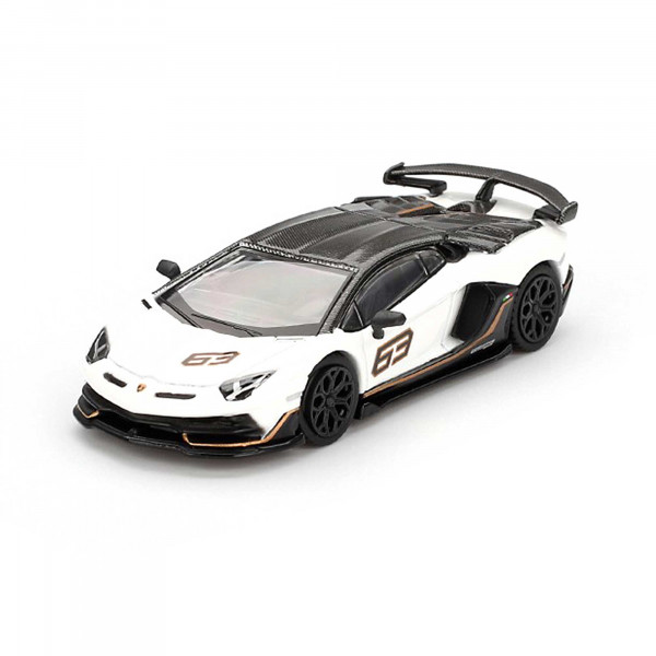 Lamborghini Aventador SVJ 63 1:64 Modellauto Miniatur Bianco Asopo Weiß MGT00842