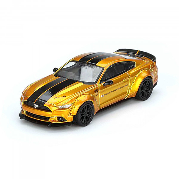 Ford Mustang LB-Works 1:64 Modellauto Miniatur 1/64 Gold MGT00847 Liberty Walk