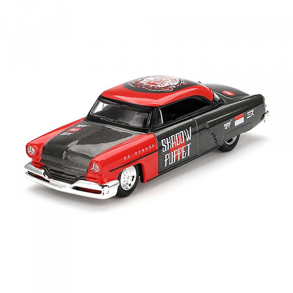 Lincoln Capri Hot Rod 1:64 Modellauto Miniatur 1/64 Rot Shadow Puppet MGT00874 Schwarz Blister