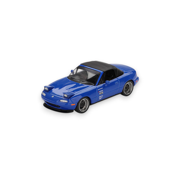 Mazda Miata MX-5 (NA) Tuned Version Dark Blue 1990 1:64 Mini GT MGT01069-L