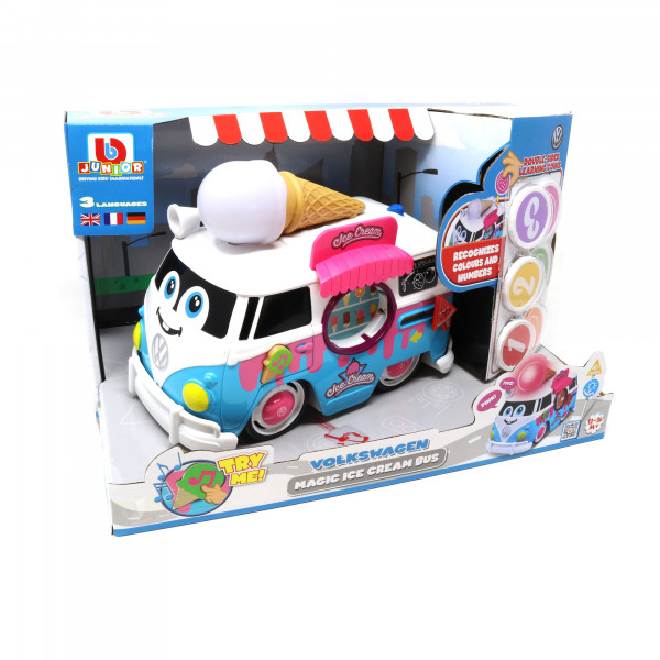 Volkswagen Magic Ice Cream Bus Spielzeugauto mit Sound und Licht VW 3 Sprachen 16-88610 Z 058729 ICE
