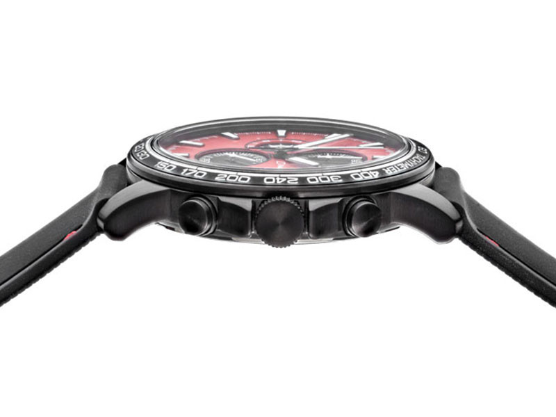 Audi collection 3102200500 Chronograph Armbanduhr Uhr Wechselarmband Herren,  schwarz : : Fashion