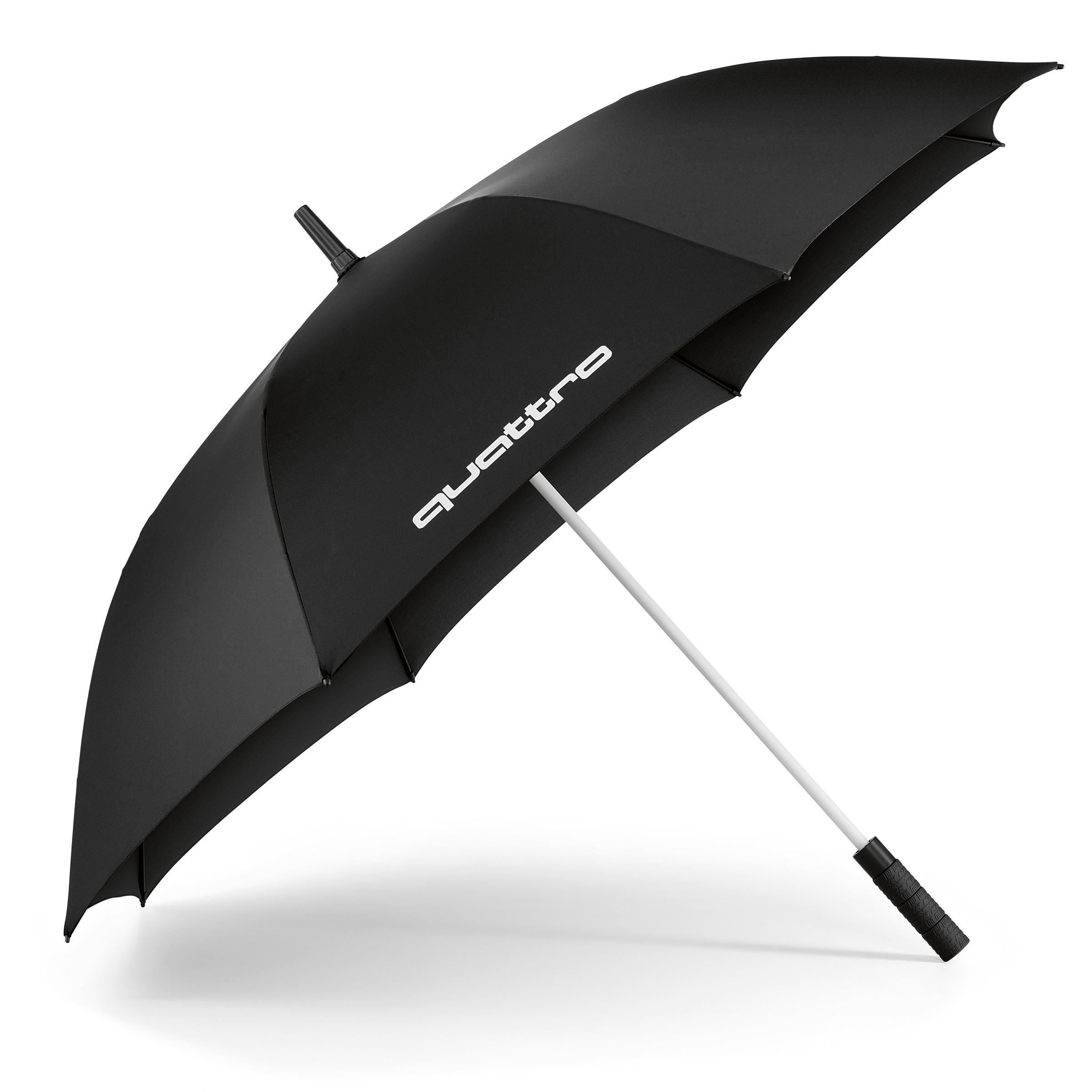 Audi Regenschirm quattro schwarz groß 130 cm Stockschirm Umbrella