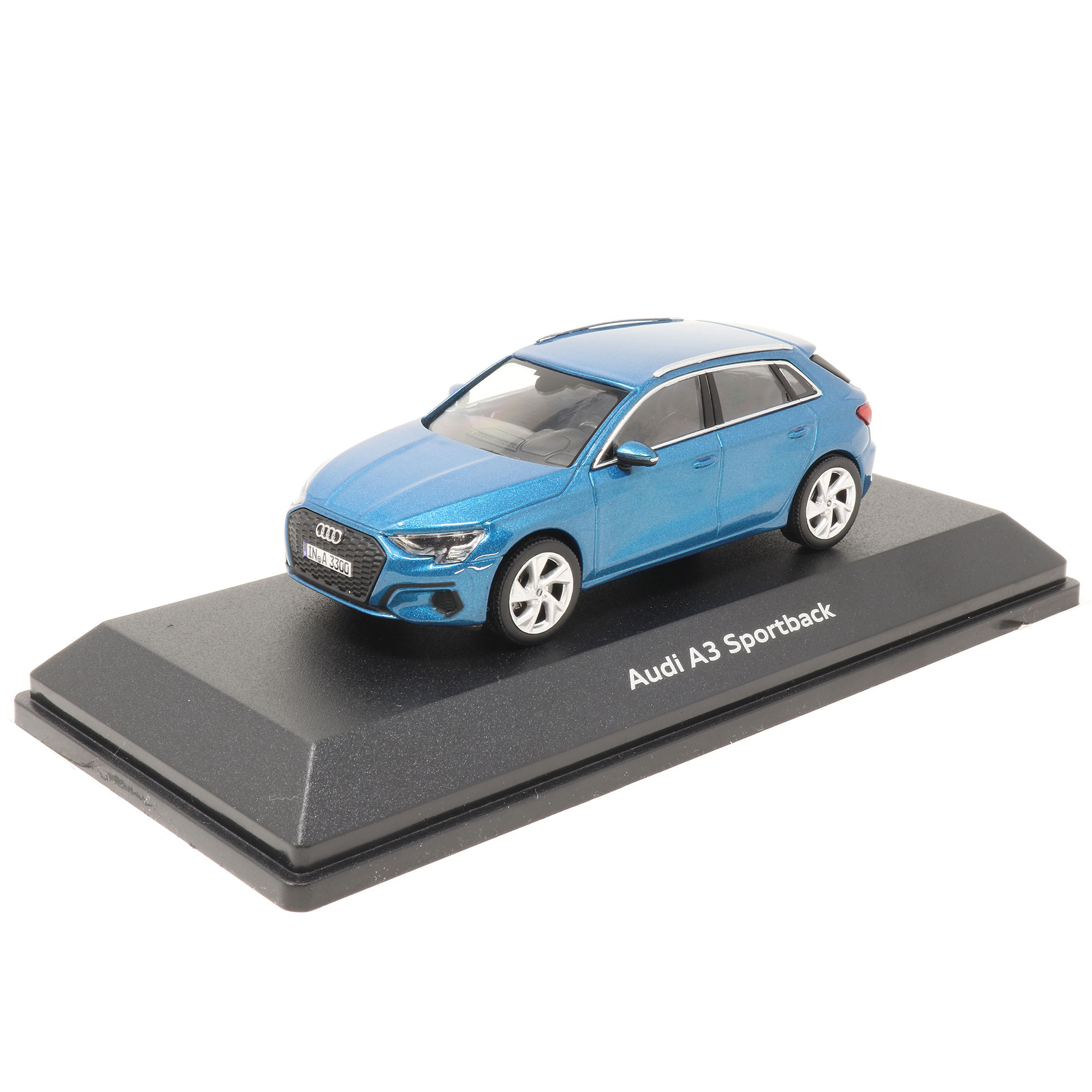 Voiture miniature Audi Sport modèle original 1:43 A3 Sportback bleu modèle  5011903031.