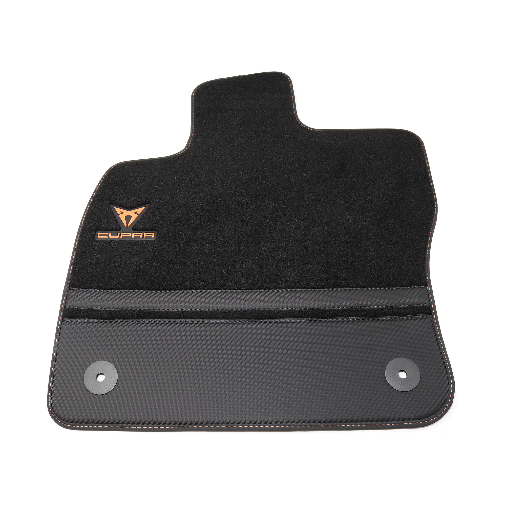 Cupra Ateca Premium Textilfußmatten 4 tlg. Fußmatten Satz Seat Schwarz  Carbon Leder