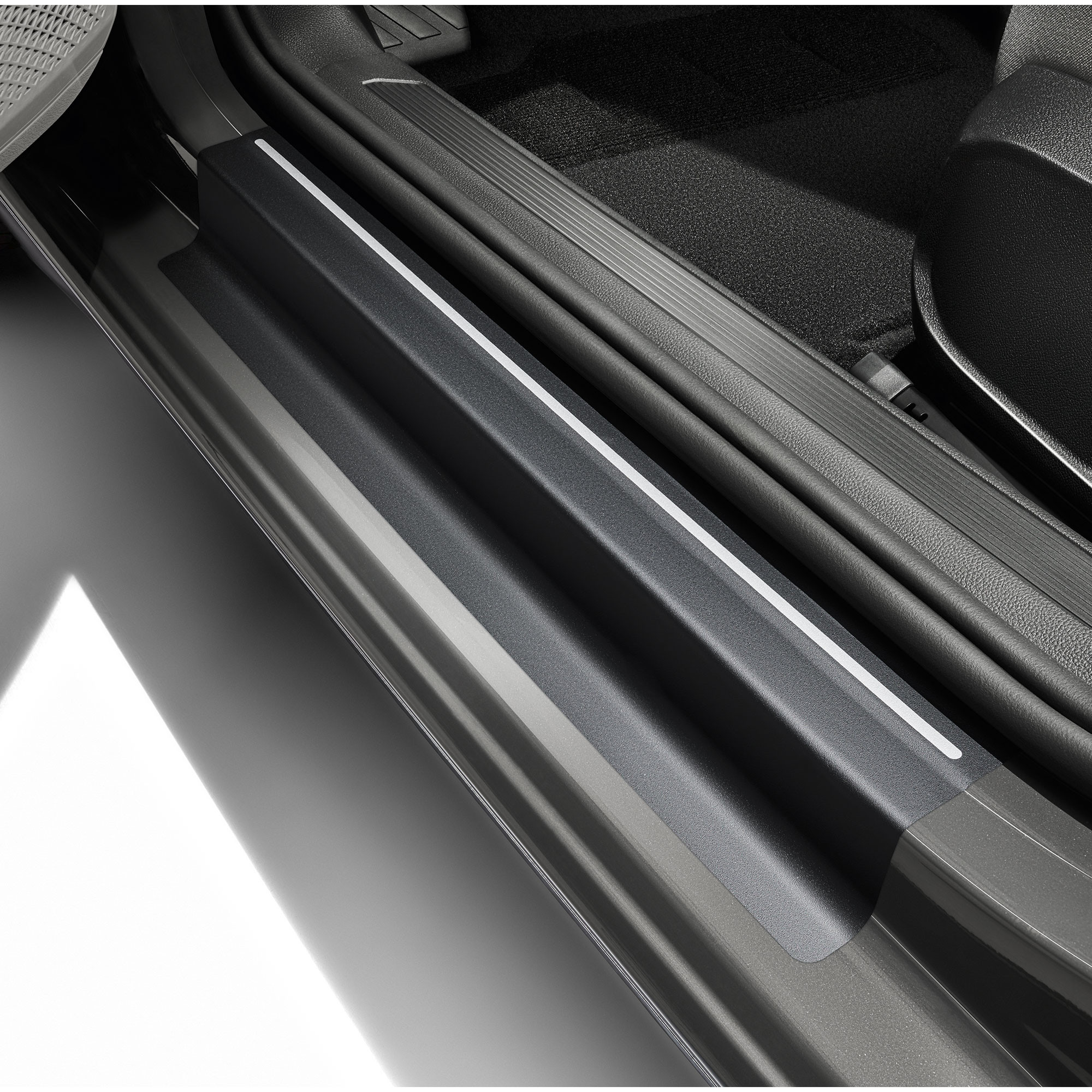 Original VW Sharan (7N) Schutzfolie Einstiegsleiste schwarz silber Tür  Schutz Folie