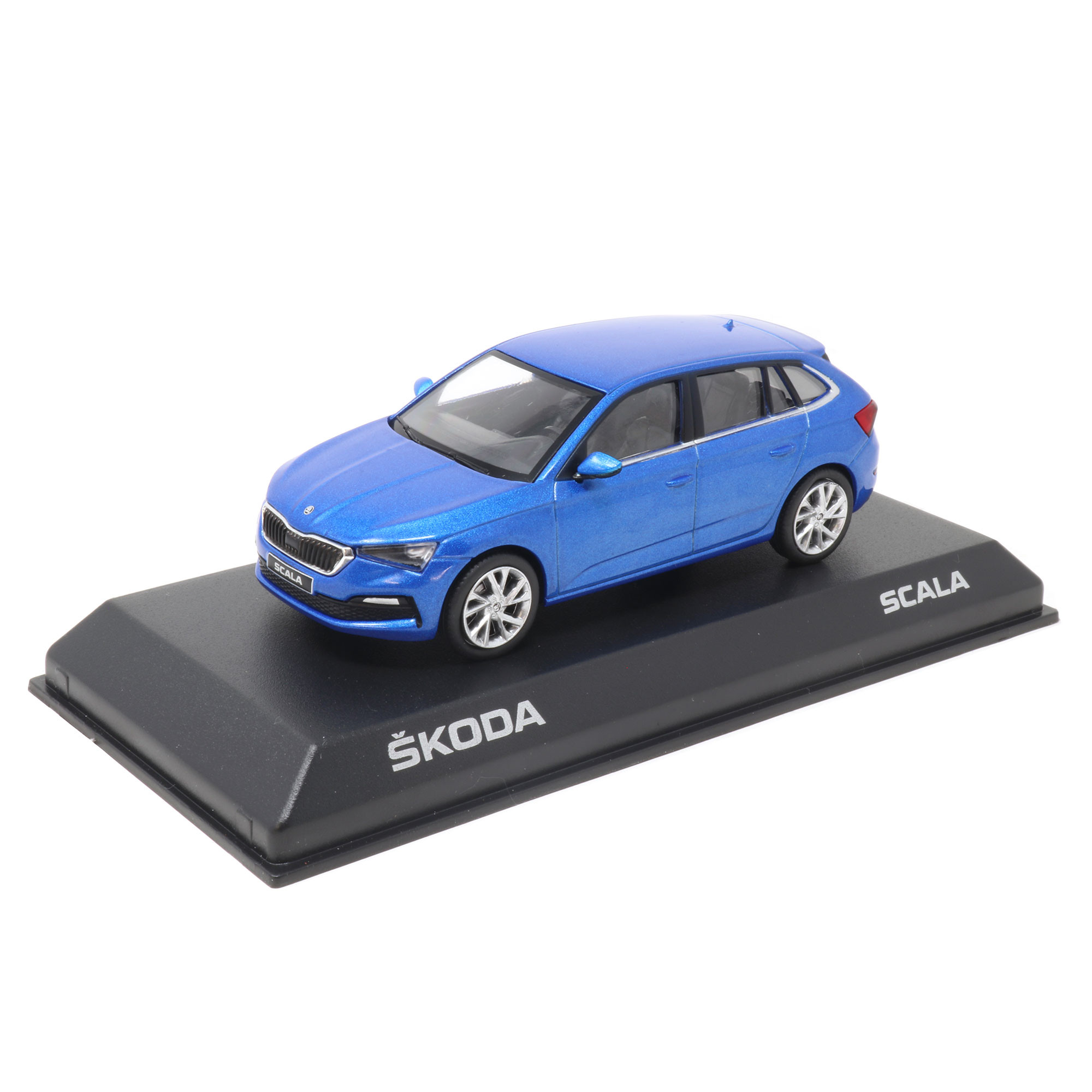Skoda Scala 1:43 Modellauto Race Blau 657099300 F5W Miniatur