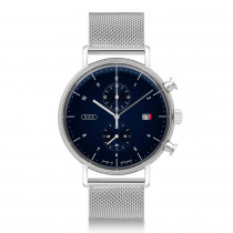 Original Audi Chronograph Silber Nachtblau 3102200300 Armbanduhr Watch Uhr
