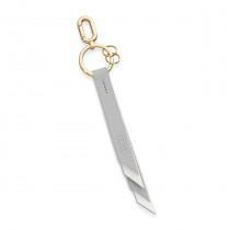 Audi Schlüsselanhänger Leder Damen grau creme Keyring Anhänger 3182400200