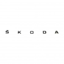 Skoda Fabia Schriftzug Schwarz Emblem Logo Heckklappe Hinten 6V0853687A 041