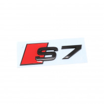 Audi S7 A7 Schriftzug Schwarz Emblem Logo Hinten Heckklappe 4K8071804 Schwarz Rot Original Modellbezeichnung