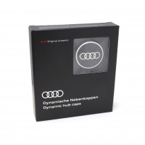 Original Audi Dynamische Nabenkappen 4M8071006A Nabendeckel Schwarz Audi Ringe