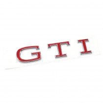 Golf 8 GTI Emblem Chrom Tornadorot Original Schriftzug Heckklappe Hinten Logo Aufkleber