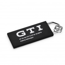 VW GTI Schlüsselanhänger PVC Schwarz Keychain Keyring Anhänger 5HV087013