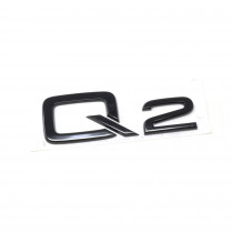 Audi Q2 Schriftzug Schwarz Emblem Logo Hinten Heckklappe 81A071803 Schwarz Original Modellbezeichnung
