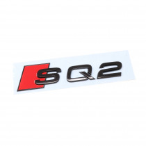 Audi SQ2 S Q2 Schriftzug Schwarz Emblem Logo Hinten Heckklappe 81A071804 Schwarz Rot Original Modellbezeichnung