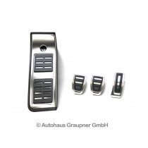 Audi A4 A5 Edelstahl Pedalkappen und Fußstütze 8W1064200A B9 Pedale Alu Set