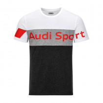 Audi Sport Herren T Shirt XXL Grau Weiß 3132001606