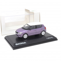 Skoda Fabia 2 RS 1:43 Modellauto Lavender Violett Miniatur 1/43 weißes Dach MVF55-809