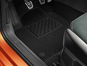 VW Polo Textilfußmatten vorne und hinten, "Plus" Textilmatten Fußmatten 2G1061404  WGK