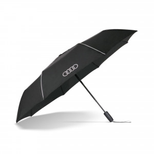 Original Audi Taschenschirm Schwarz Silber 3122200400 Regenschirm Umbrella Regenschirm