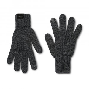 Audi Strickhandschuhe Grau S M L Handschuhe Merino Wolle Gloves 3131701302 3131701303 3131701304