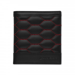 Audi Sport Herren Minibörse Leder 3152201300 Schwarz Rot Geldbörse Portemonnaie Wallet Leather Small