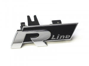 Original VW Taigo R-Line Plakette Set seitlich Kotflügel Emblem Tuning Logo  schwarz/chrom
