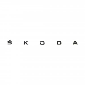 Skoda Schriftzug Schwarz Kamiq Scala Emblem Logo Heckklappe 658853687D 041 hinten
