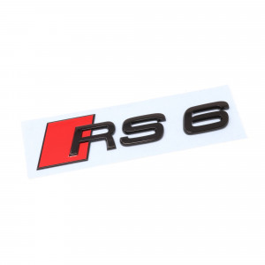 Original Audi RS6 Schriftzug Schwarz Emblem Logo Hinten Heckklappe 4K0853740 T94