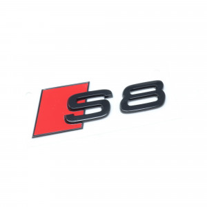 Audi S8 Schriftzug Schwarz Emblem Logo Hinten Heckklappe 4N0071804 Original A8
